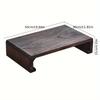 1 pz Tavolini da Letto Rettangolari in Legno con Gambe Pieghevoli, Tavolino da Caffè e Tavolino da Tè, Verniciato, per Meditazione, da Sedersi sul Pavimento