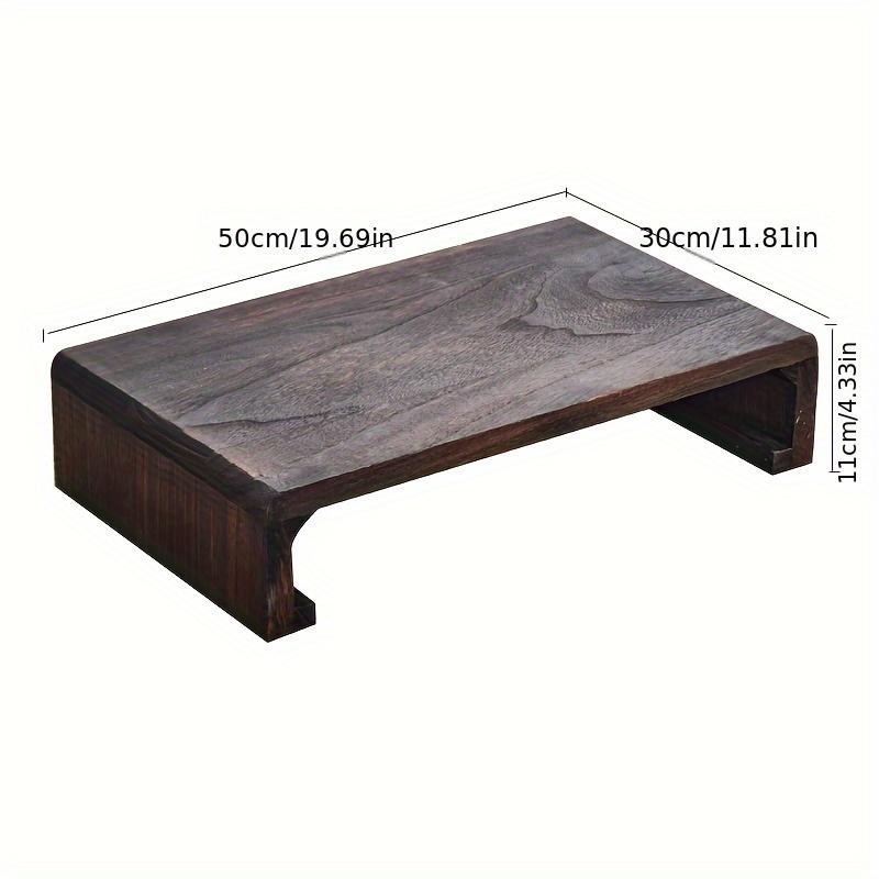 1 pz Tavolini da Letto Rettangolari in Legno con Gambe Pieghevoli, Tavolino da Caffè e Tavolino da Tè, Verniciato, per Meditazione, da Sedersi sul Pavimento