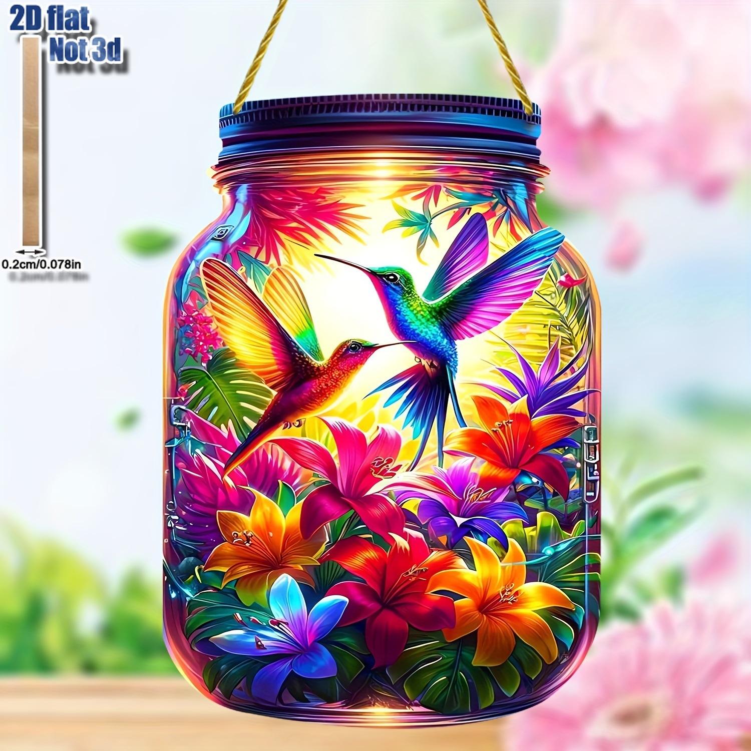 

Hummingbird Flower Design, Colorful Floral Accents, Sun Catcher, Perfect for Gardening and Light Collection, Halloween Party Favor, Christmas Present 12.5*18cm