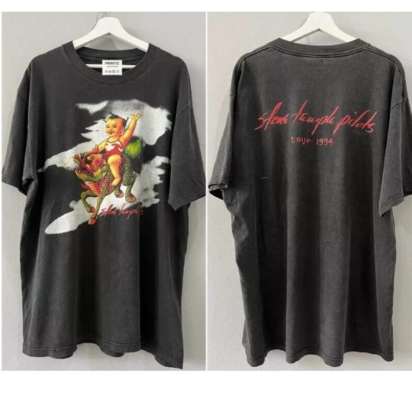Stone Temple Pilots Тур 1994 2-сторонний Черный Перепечатка Футболка Классический Стиль S-5XL S