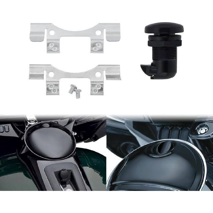 

Motorcycle Fuel Door Push Button Gas Oil Tank Cap Latch Kit Fit for Harley Electra Glide Road Glide Street Glide Tour Glide Tri Glide 1992-later чорний