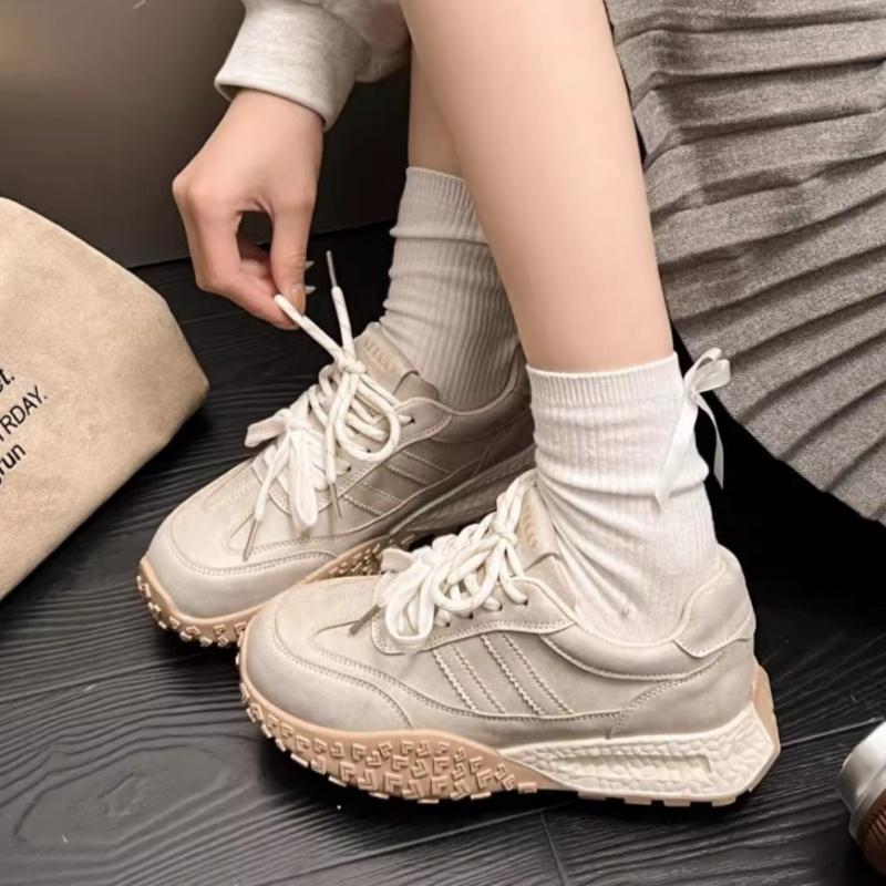 Mode Neu 2025 Übergröße Keil Slipper Bequem Verschleißfest Neu Schnürschuhe Herbstmode Plateau-Sneaker Lässige Sneaker