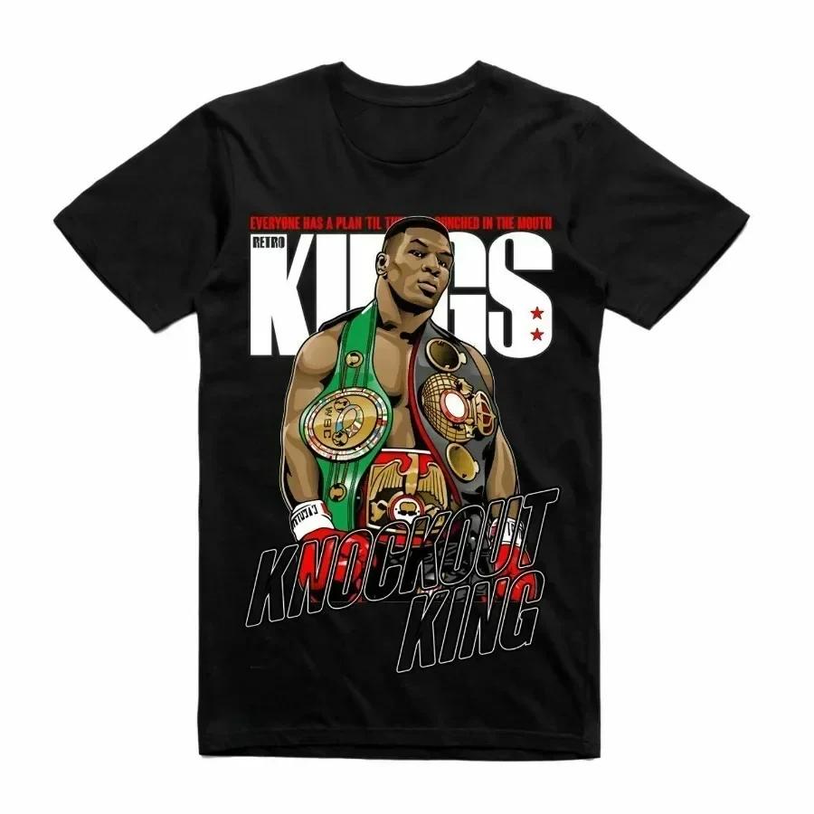 

Футболка в стиле ретро с принтом граффити и боксом Майка Тайсона. Летняя мужская футболка с коротким рукавом и круглым вырезом, новая, S-4XL XXL бежевый