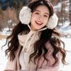 Fashion Cute Rolled Plush Earmuffs For Women New Winter Style For Outdoor Cold Protection Thickened Warm Earmuffs With Straps