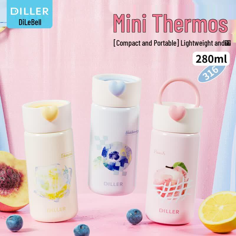 Dile Bear Kids Dual-Drink Stainless Steel Water Bottle