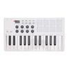 25 Key MIDI Keyboard Controller   with 8 Backlit   Pads 8 Knobs Portable for Computer Recording Music Production White