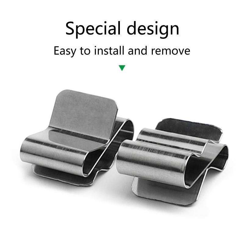 50 Stück Solarmodul Drahtklemmen Edelstahl Kabelklemmen Set PV Modul Kabelmanagement für Solaranwendung Anhänger Boot