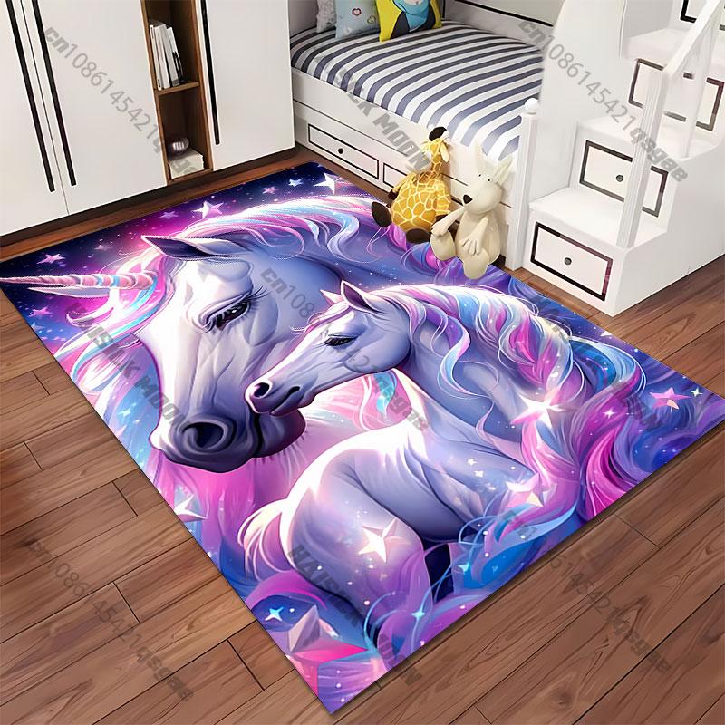 Magical unicorn bond cosmic beauty carpet Yoga living room room decor children's crawling mat doormat area rug games mat
