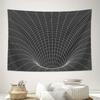 Trippy Tunnel Wall Tapestry Psychedelic Room Decor Hippie Festival Backdrop Black White Art Home Aesthetic Vaporwave Vision