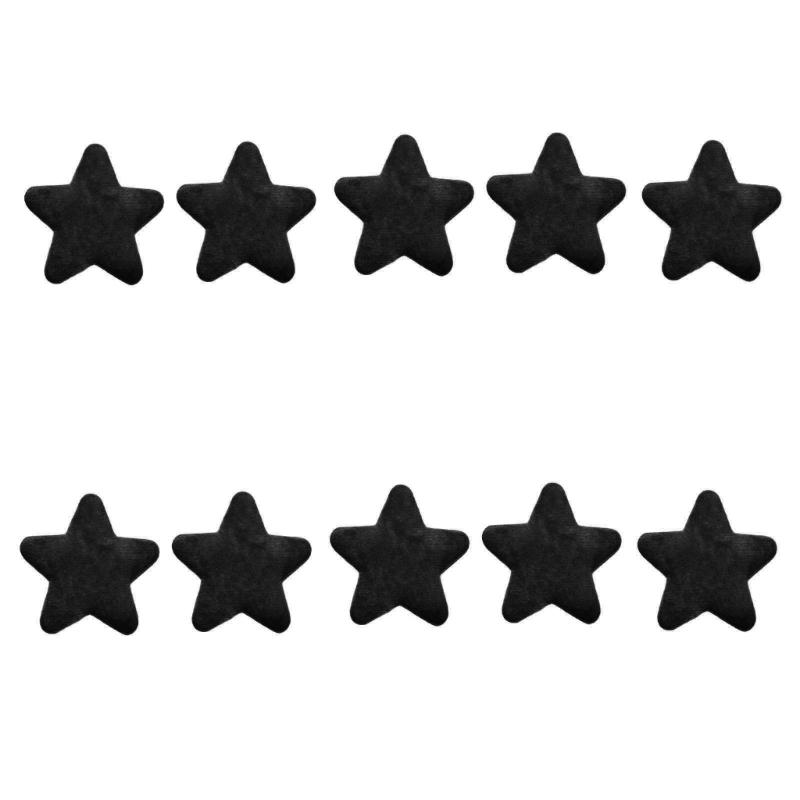 10Pcs 6.5CM Colorful Plush Star Appliques For Handmade Bag Garment Shoe Decoration Hair Accessories and Sewing Craft