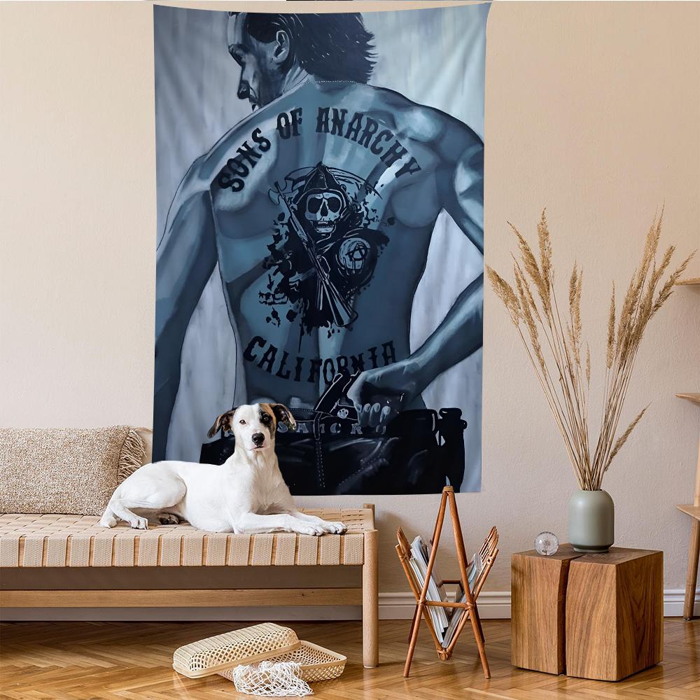 

TV Series SSons Of AAnarchy Cartoon Tapestry Art Science Fiction Room Home Decor Wall Hanging Home Decor 74x94cm(29x37in)