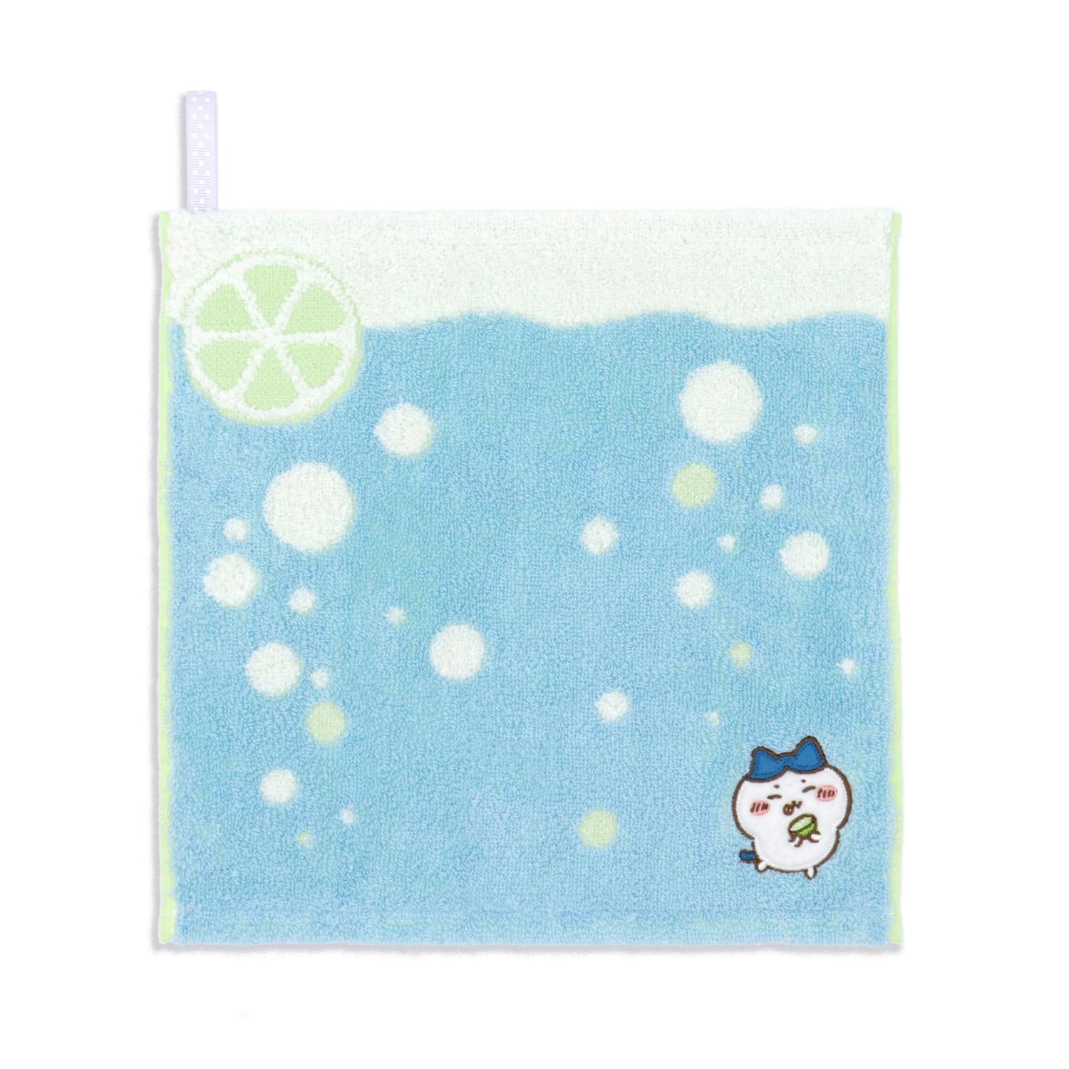 Chiikawa Suppa Towel Calico Cat 25 x 25 cm Handkerchief, Blue, Design, 41-1260080, Approx.