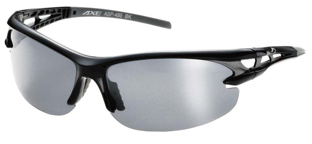 Axe Polarized Style Sports Lightweight Sunglasses, Model, Black/Shiny Black, ASP-495