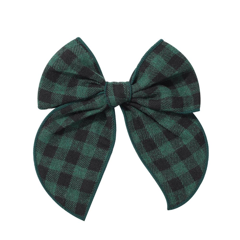 1pc Multi-style Christmas-themed Bow Red Plaid Hair Clip Plush Fabric Design Suitable Festive Parties Daily Outings Street Wear