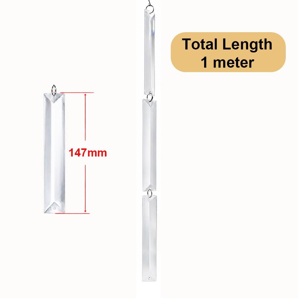 Triangle Chandelier Lamp Prism Clear Acrylic Door Curtain Divider Party Ornament Hotel Lobby Decor
