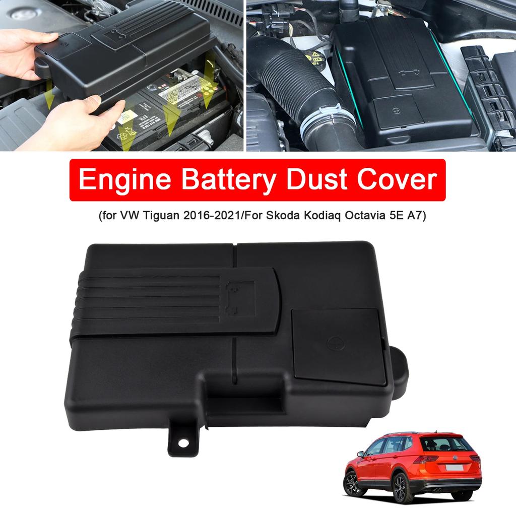 Engine Battery Dust Cover Negative Electrode Waterproof Protective Cover For Skoda Kodiaq Octavia 5E A7 VW Tiguan L - 2019