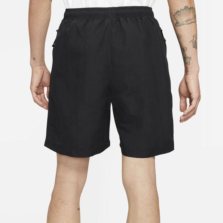 Nike Sportswear Logo Micro Mark Breathable Solid Color Casual Sports Shorts Men Black DM4402-010