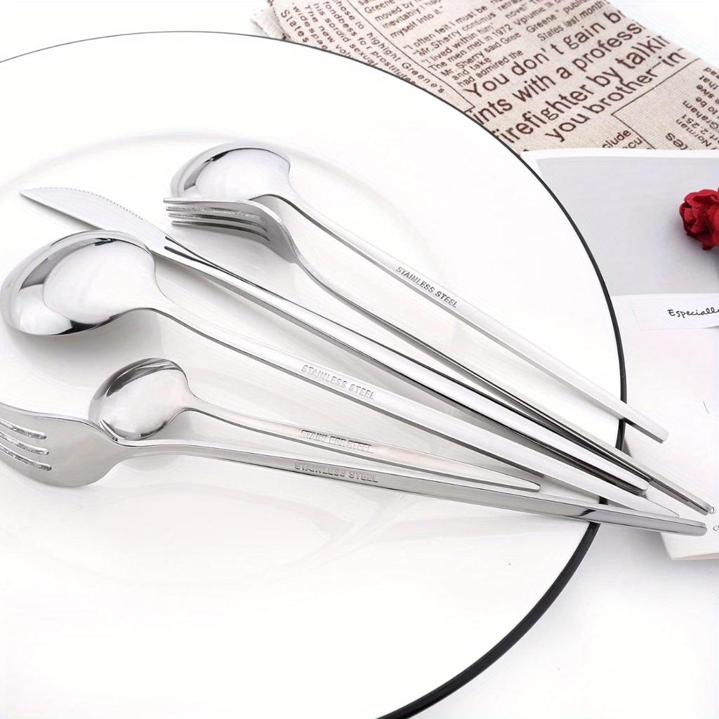 36-Pieces Silverware Mirror Polished Dinnerware 18/0 Stainless Steel Cutlery Set For Home Kitchen Party Hotel Restaurant Wedding Service for 6