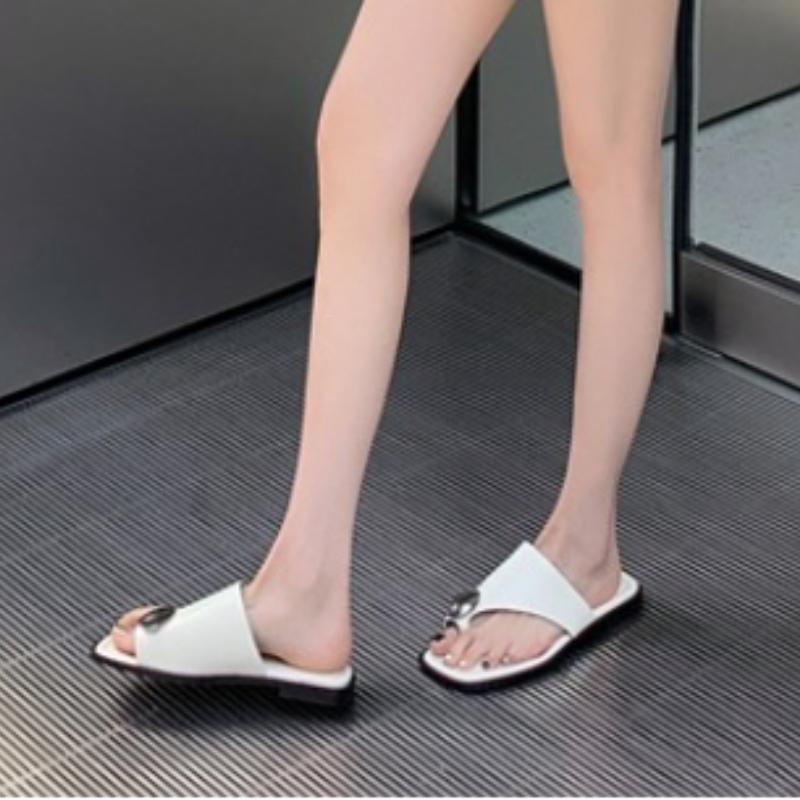 

New Style of Fashionable Open-toe Slippers for Wearing Outside with A Soft Sole and A Versatile Design, Suitable for Casual Wear 35 бежевый