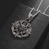 Retro Gothic Domineering Turntable Turntable Samurai Demon Men's Trendy Pendant Necklace