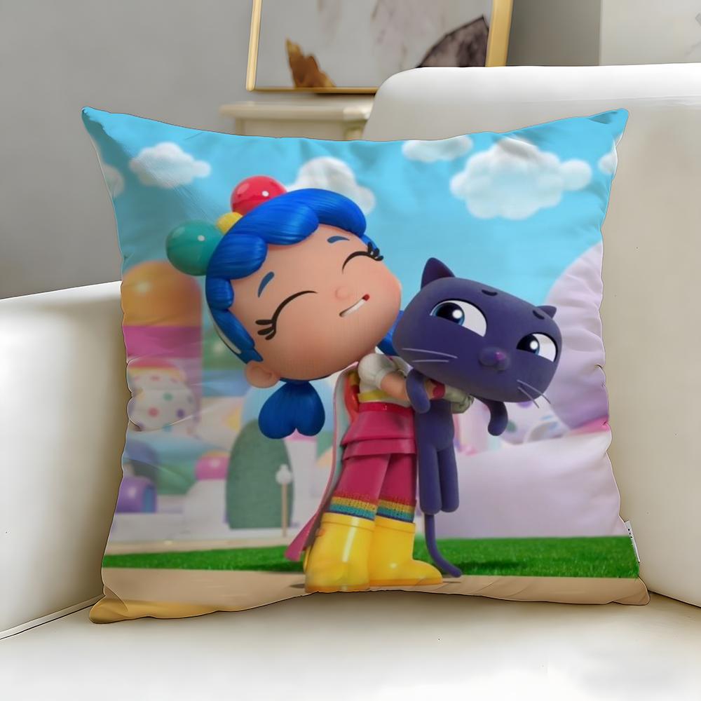 cartoon True and the Rainbow Kingdom Cushion Cover Soft & Easy-Wash Pillow Case – Versatile for Couch, Bed, Travel and Office