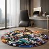 My Hero Academia Printed Round Rug Carpet Chair Rug Area Rug Entryway Doormats,for Office Chair Living Room Bedroom Kitchen Room.
