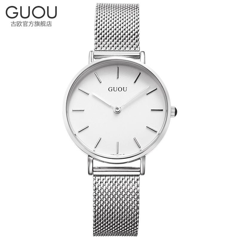 

Женские водонепроницаемые модные часы французские нишевые студенческие простые темпераментные пару кварцевые часы