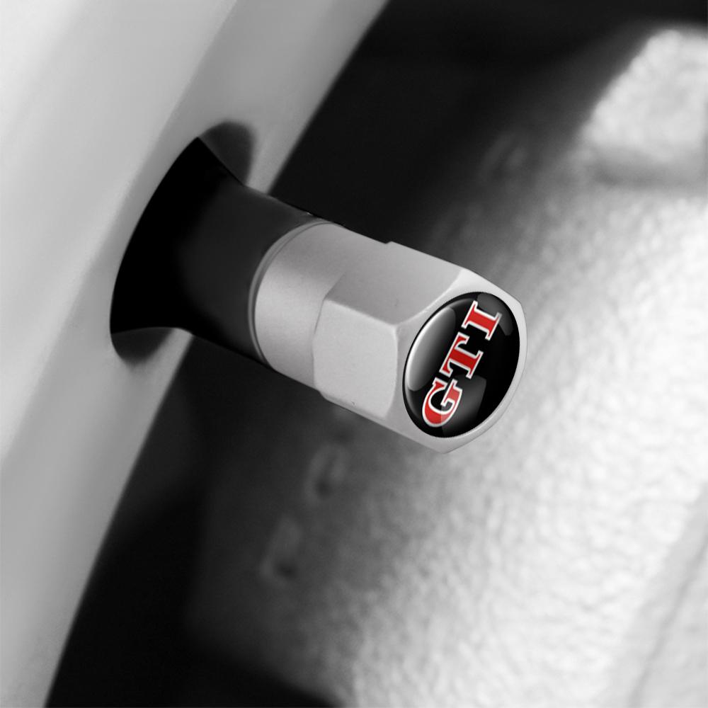 4 ks krytek ventilků pneumatik do auta Kryt proti prachu Autopříslušenství Pro Volkswagen Polo Sharan Golf Scirocco Touran Touareg Rline Tcross Tiguan