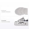 Croissant Comfortable Fabric Leather Durable Low-Top Running Shoes Women Sneaker White F12W441121FSB