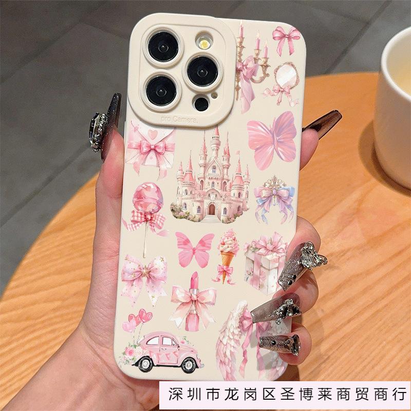 Bow for iPhone11/12/13/14/15promax Apple 16PROMAX Phone Case