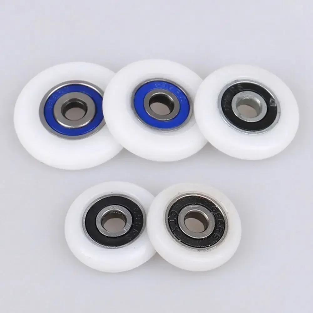 1Pcs/4Pcs 19/23/25/27/29mm Shower Door Roller Nylon Fastener Hardware Runner Wheels with Screw Silent Sliding Door Pulley