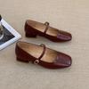 Mary Jane women's shoes French flat-soled single shoes women's 2025 new spring gentle evening shoes with skirts and small leather shoes