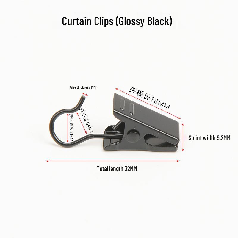 Heavy-Duty Stainless Steel Curtain Clip Hooks