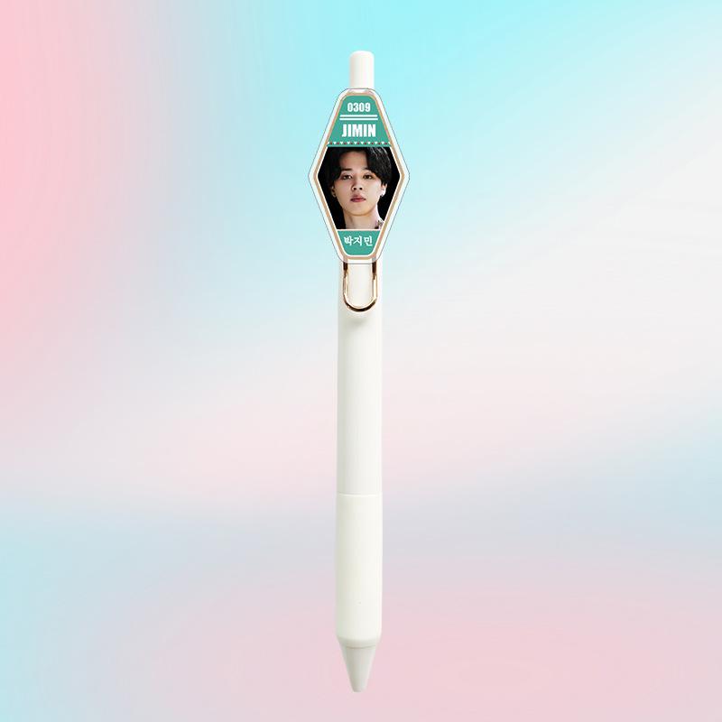 7pcs BTS Idol Portrait Gel Pen, Retractable Pen with Member Photo & Birthday Design, Kpop Fans Collectible Stationery