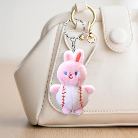 Doll Pendant Keychain Animal Ball Shape Plush Doll Key Holder Lightweight Keychain Keys Backpack Car Accessories