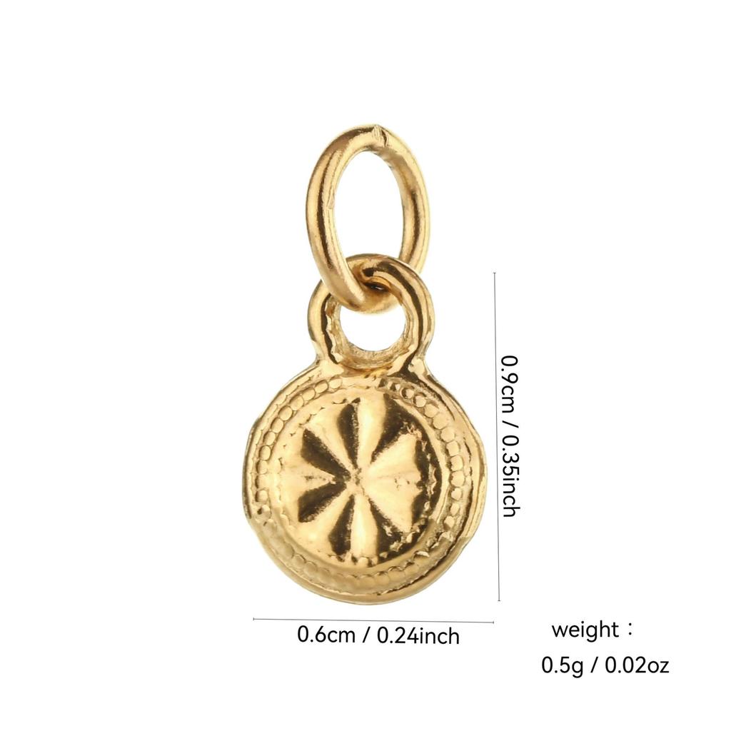 Colorful Temperament Stainless Steel Coconut Tree and Flower Pendant for Jewelry and Keychains