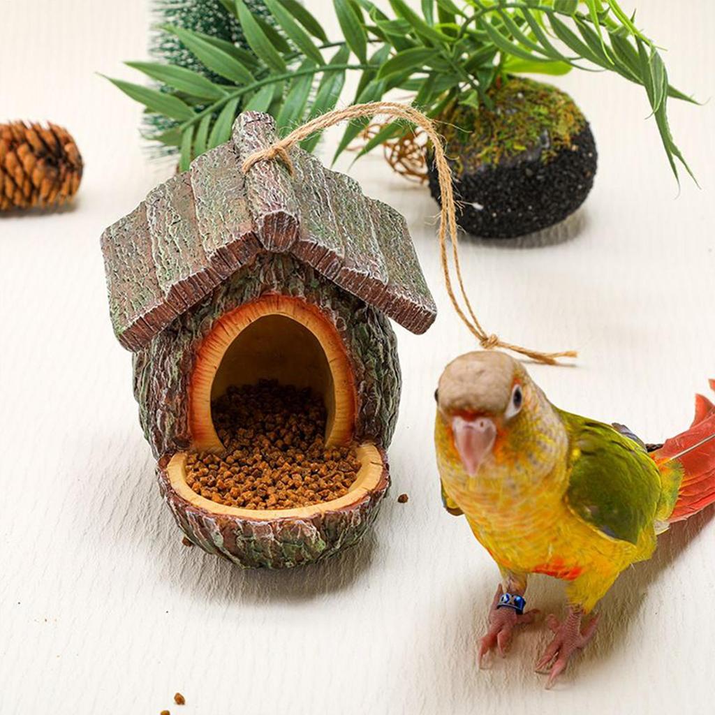 Hanging Bird Feeder House Open Design Birdhouse Small Decorative Wild Bird Feeders For Hummingbird Squirrel Viewing Feeding