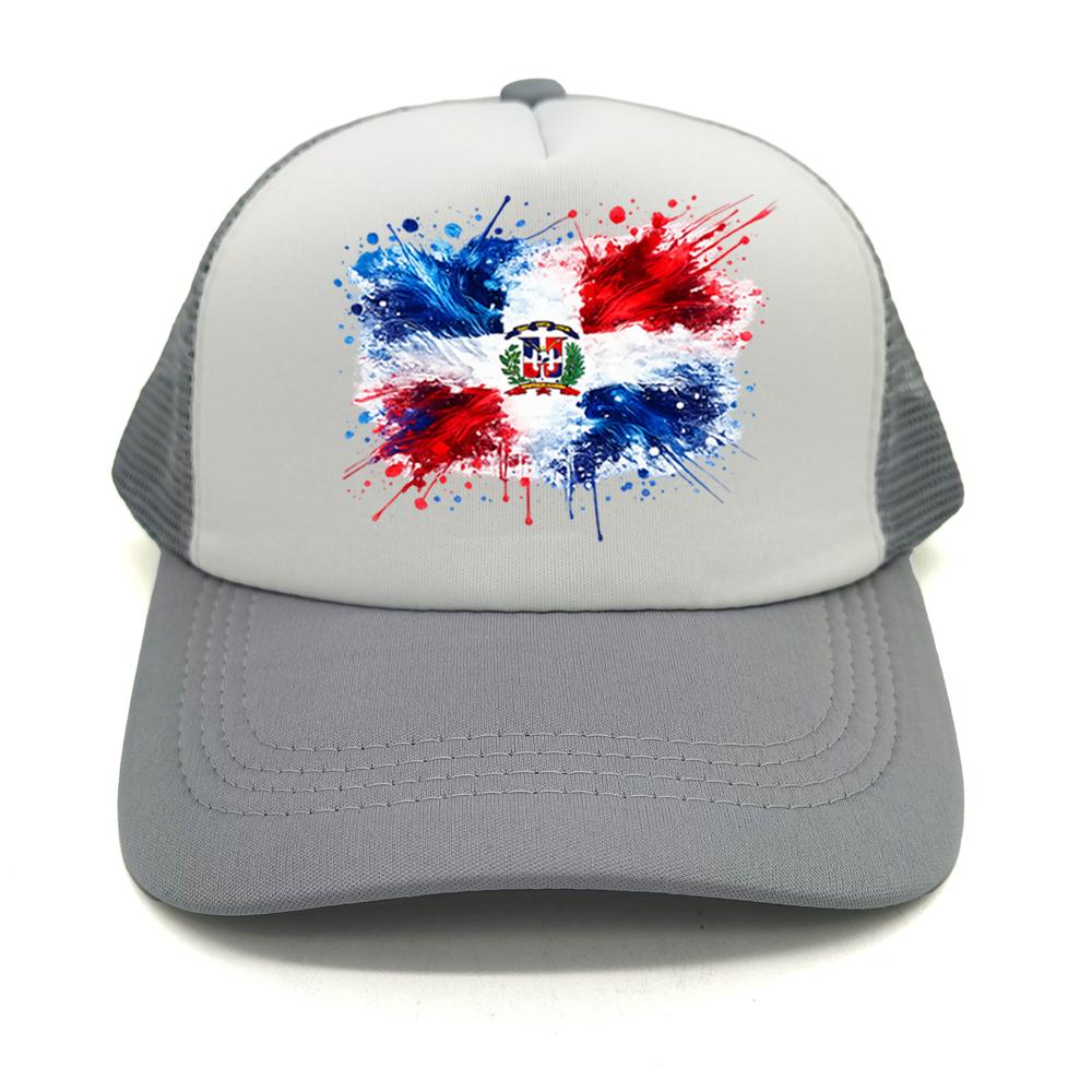 Dominican Republic Flag Baseball Cap Unisex Adjustable Mesh Hat Breathable DR Dominican Trucker Caps