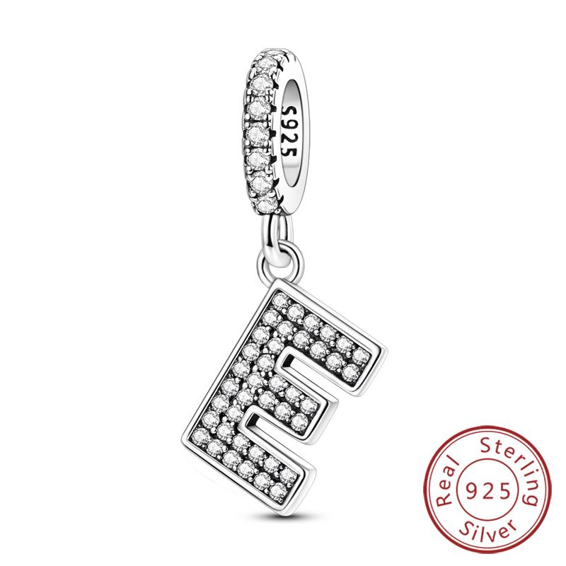 New Charms Beads Pendants Copper 26 Letters A-Z Alphabet Diy Name Beads Fit Original Bracelet Women Jewelry Making