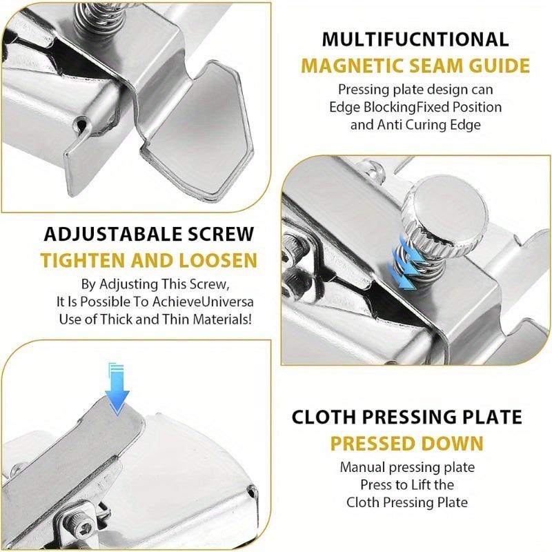 Magnetic Seam Guide for Sewing Machine Multifunctional Ruler Hemmer Seam Guide Sewing Ruler Universal Sewing Machine Attachments