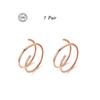 Double Hoop Nose Ring Stainless Steel for Single Piercing, Snug Spiral Nose Ring 20G 8/10mm Thin Nose Rings Piercing Jewelry