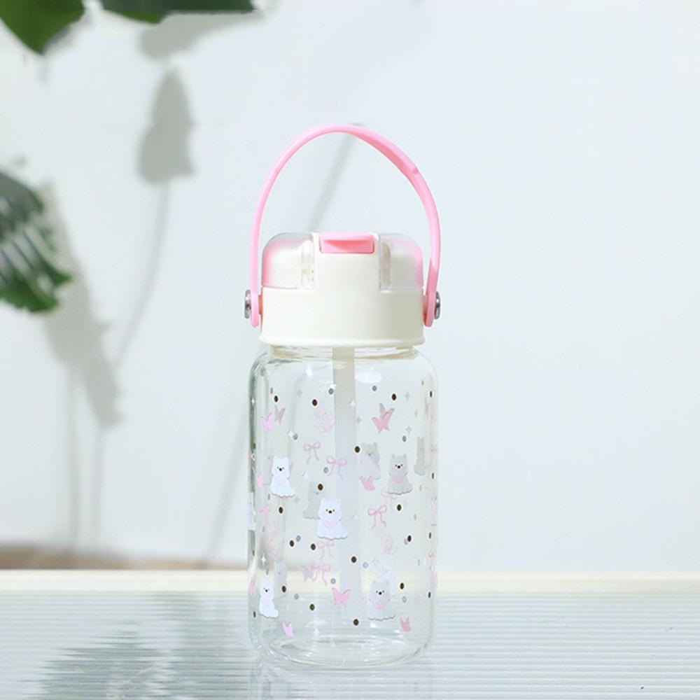 Bouncing Plastic Water Bottle Double Drinking Cartoon Water Bottle  Children