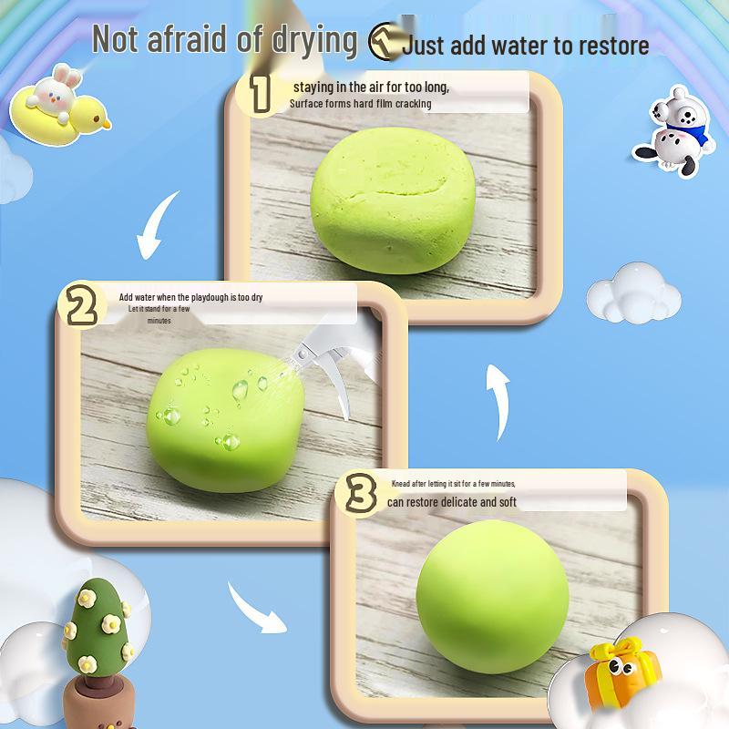 Super Light Handmade Clay: Safe, Colorful DIY Plasticine In 12, 24, or 36 Colors for Kids