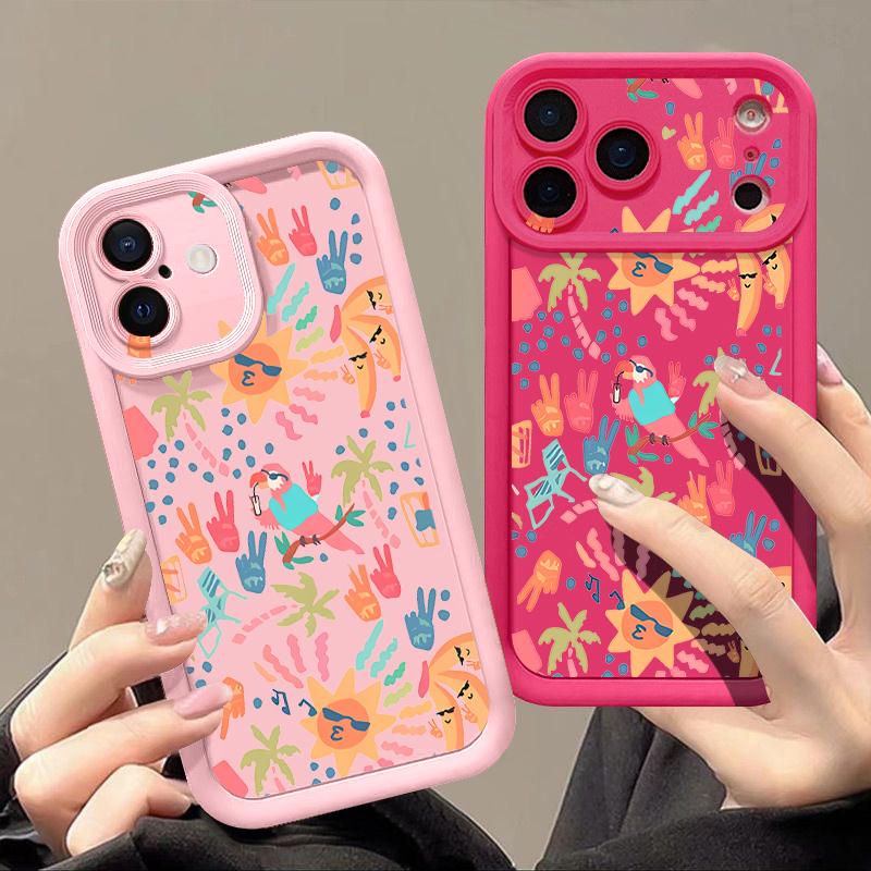 Shockproof Phone Case For iPhone 17 Pro Max Colorful Cartoon Pattern Silicone Cover For iPhone 16 Pro Max Cover iPhone 15 14 13 12 11 16E Air