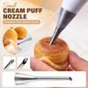 Stainless Small Puff Nozzle 7cm for Cream Puff and Dessert Decorating