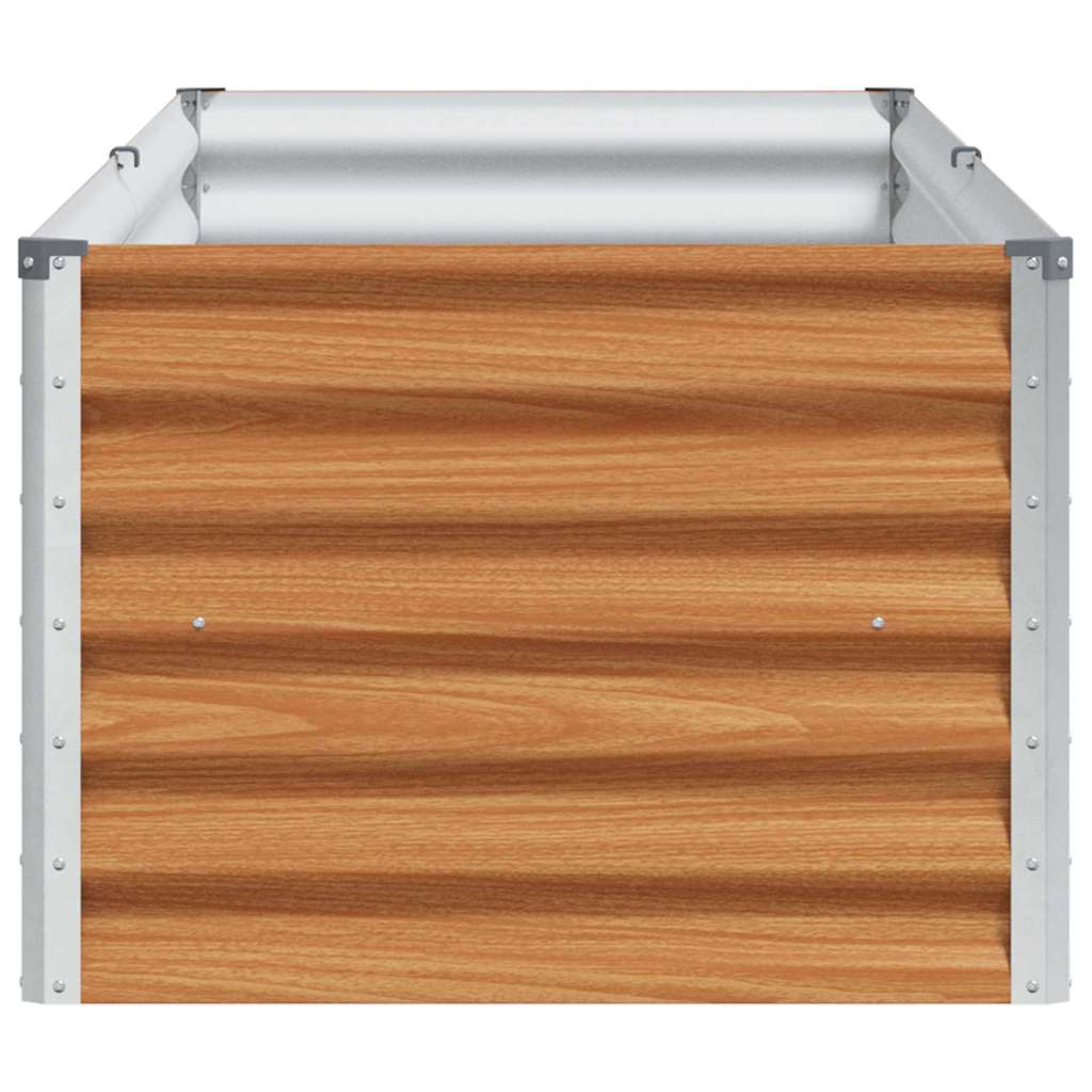 Raised Bed Light Brown 195 x 50 x 36 cm Galvanized Steel