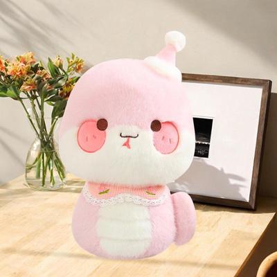Cartoon Snake Plush Toy Chinese Year Decor Adorable Hugging Pillow Spring Festival