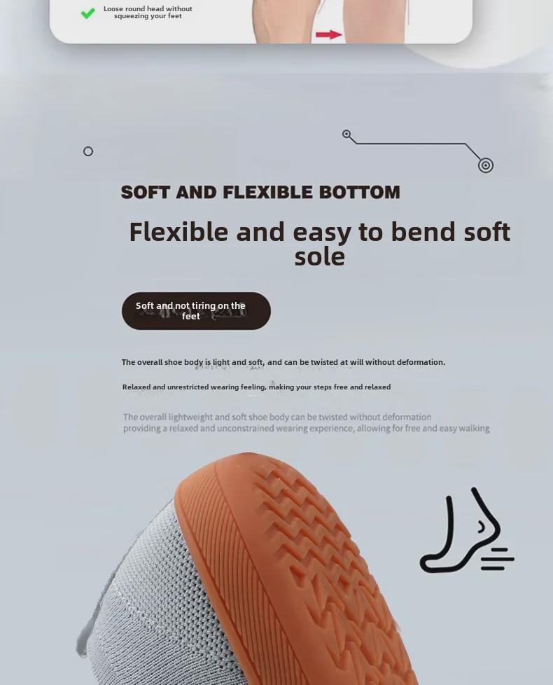 Breathable Wide-Toed Casual Hiking Shoes – Soft-Soled, Flat Design, Flying Woven Style for Couples and Fitness.