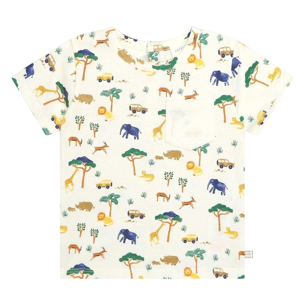 Carrement Beau Childrens/Kids Safari Animals Short-Sleeved T-Shirt