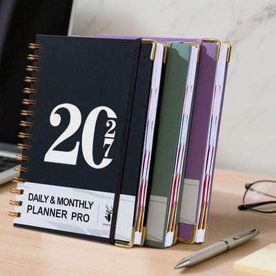 Cuaderno Planificador 2027 Encuadernación Espiral Cuaderno Espiral Tamaño A5 Registro Anual